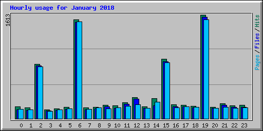 Hourly usage for January 2018